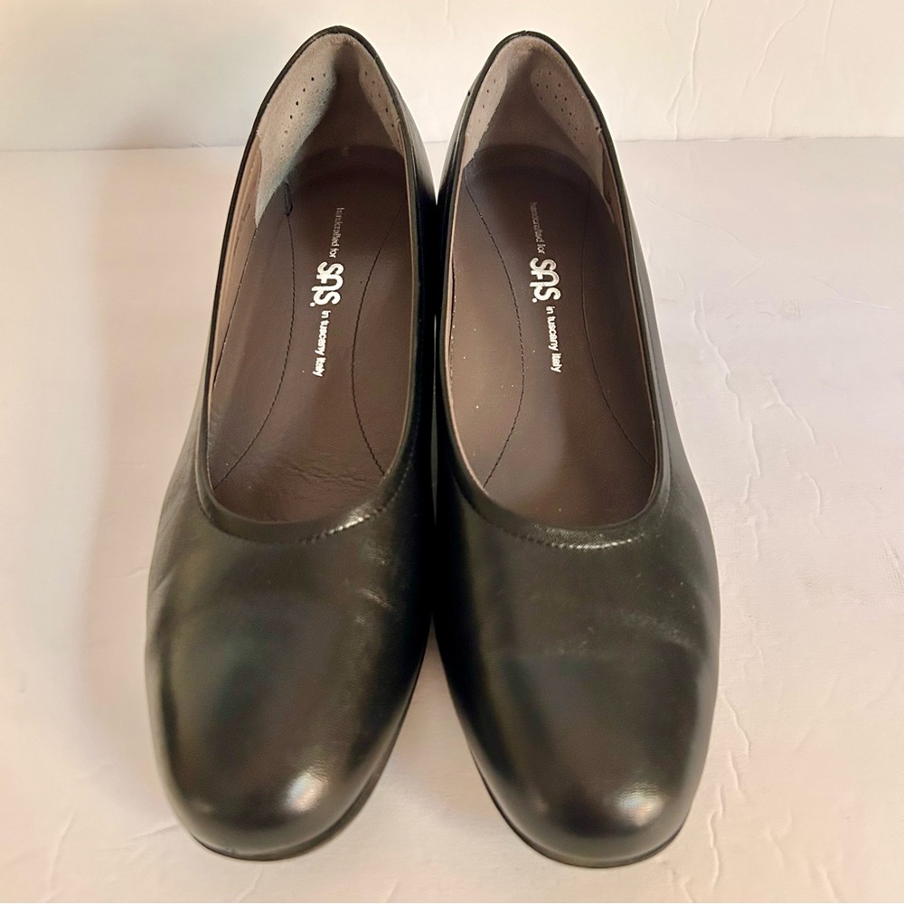 SAS Tuscany Black Leather Heels for Women size 10 M - Picture 2 of 8